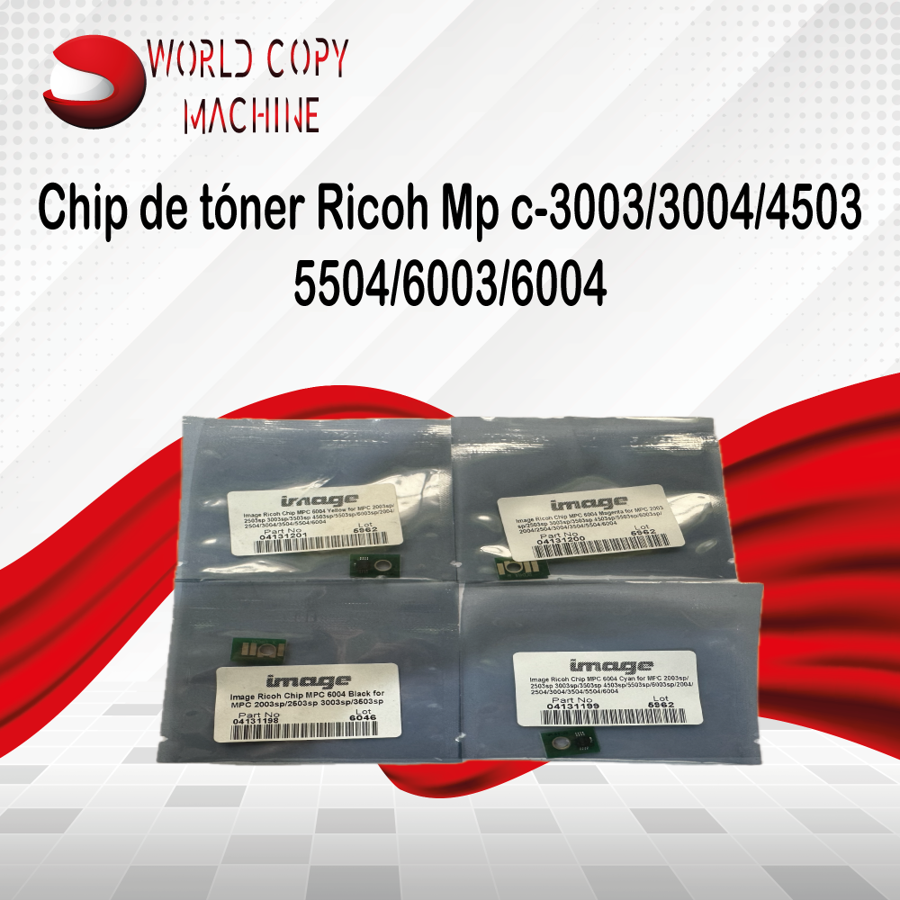 Chip toner ricoh mpc3003 3004 4504 imc3000 4500 Quito lago agrio