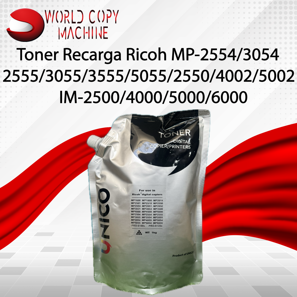 Toner recarga ricoh mp4000 4002 5002 2554 2555 3055 4055 6055 Im4000 5000 Quito lago agrio